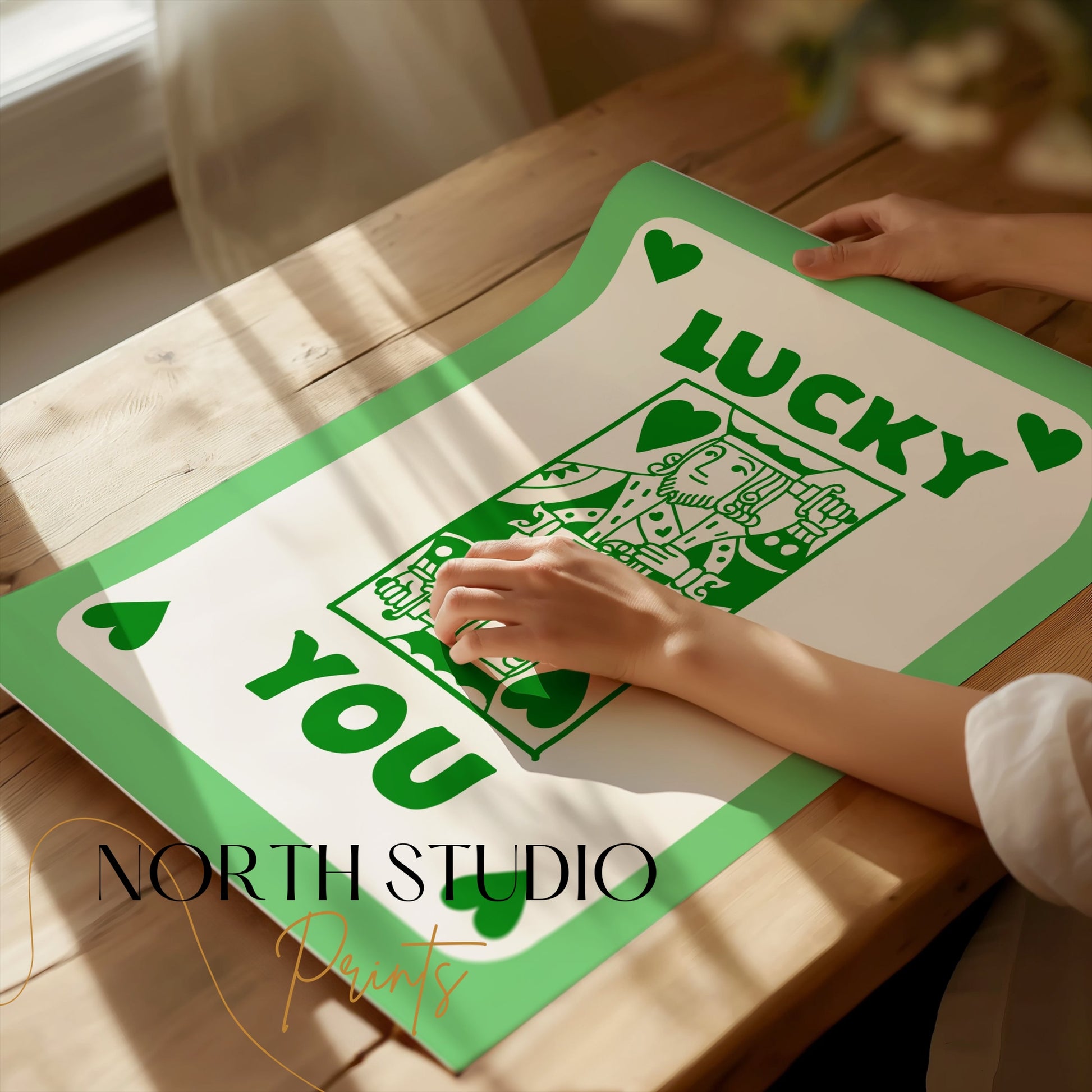 Premium Poster of Lucky You Jack Of Hearts Card Design Posters