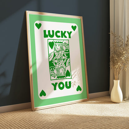 Premium Poster of Lucky You Jack Of Hearts Card Design Posters