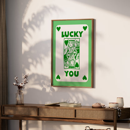 Premium Poster of Lucky You Jack Of Hearts Card Design Posters