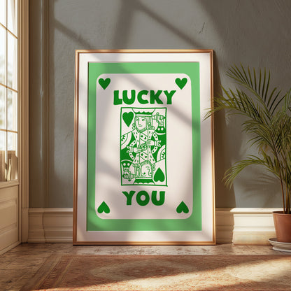 Premium Poster of Lucky You Jack Of Hearts Card Design Posters