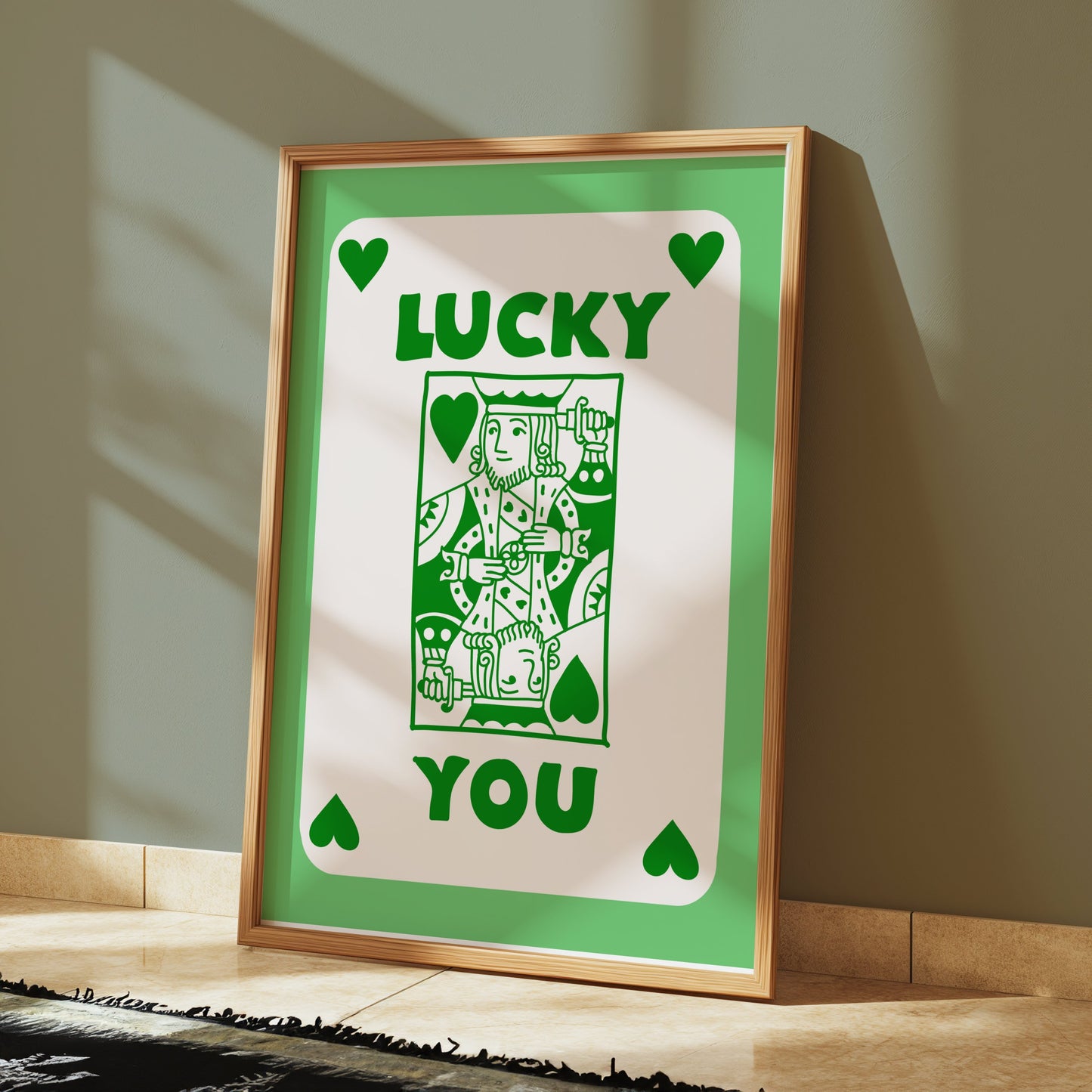 Premium Poster of Lucky You Jack Of Hearts Card Design Posters