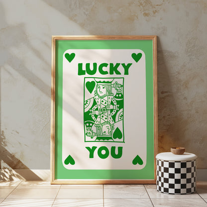 Premium Poster of Lucky You Jack Of Hearts Card Design Posters