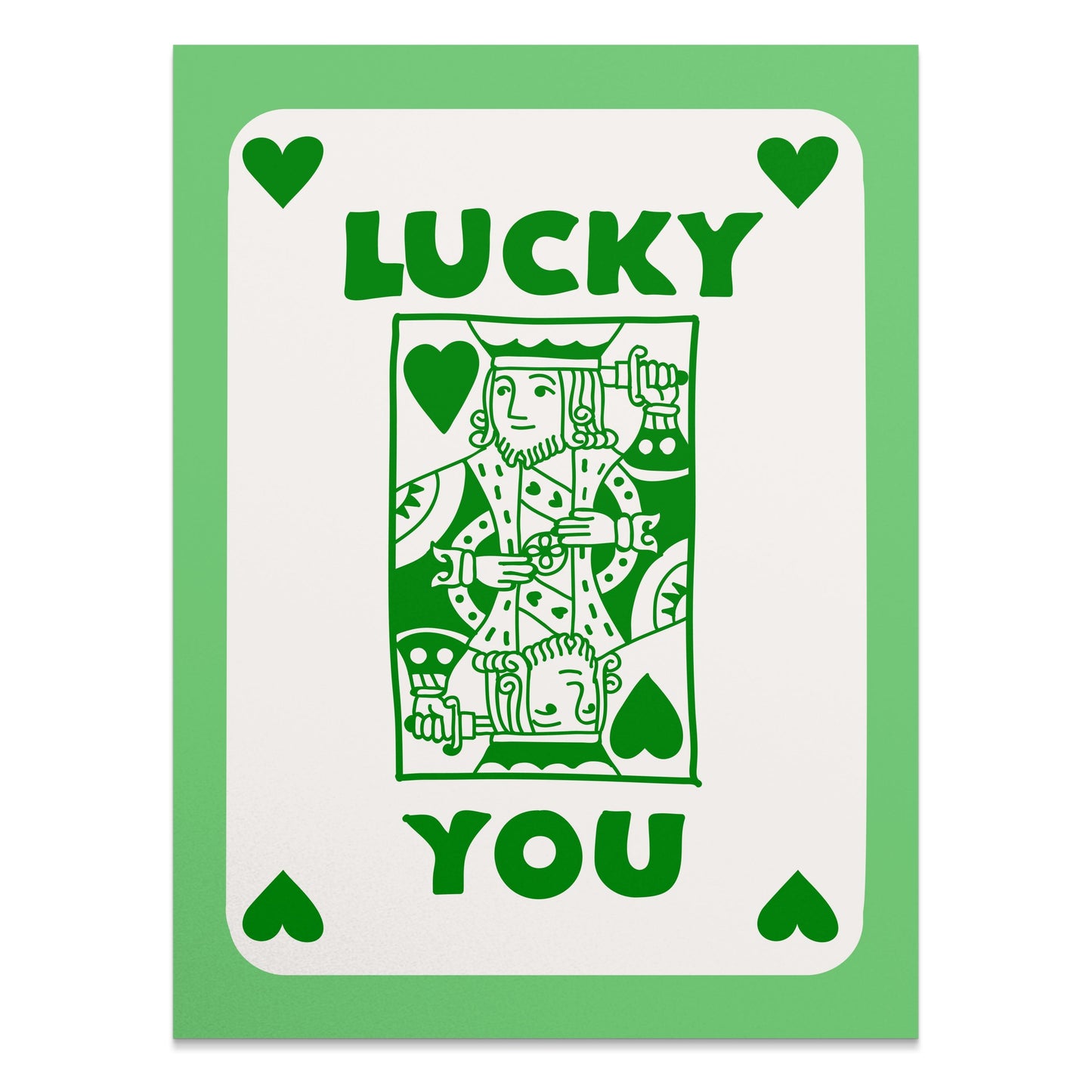Premium Poster of Lucky You Jack Of Hearts Card Design Posters