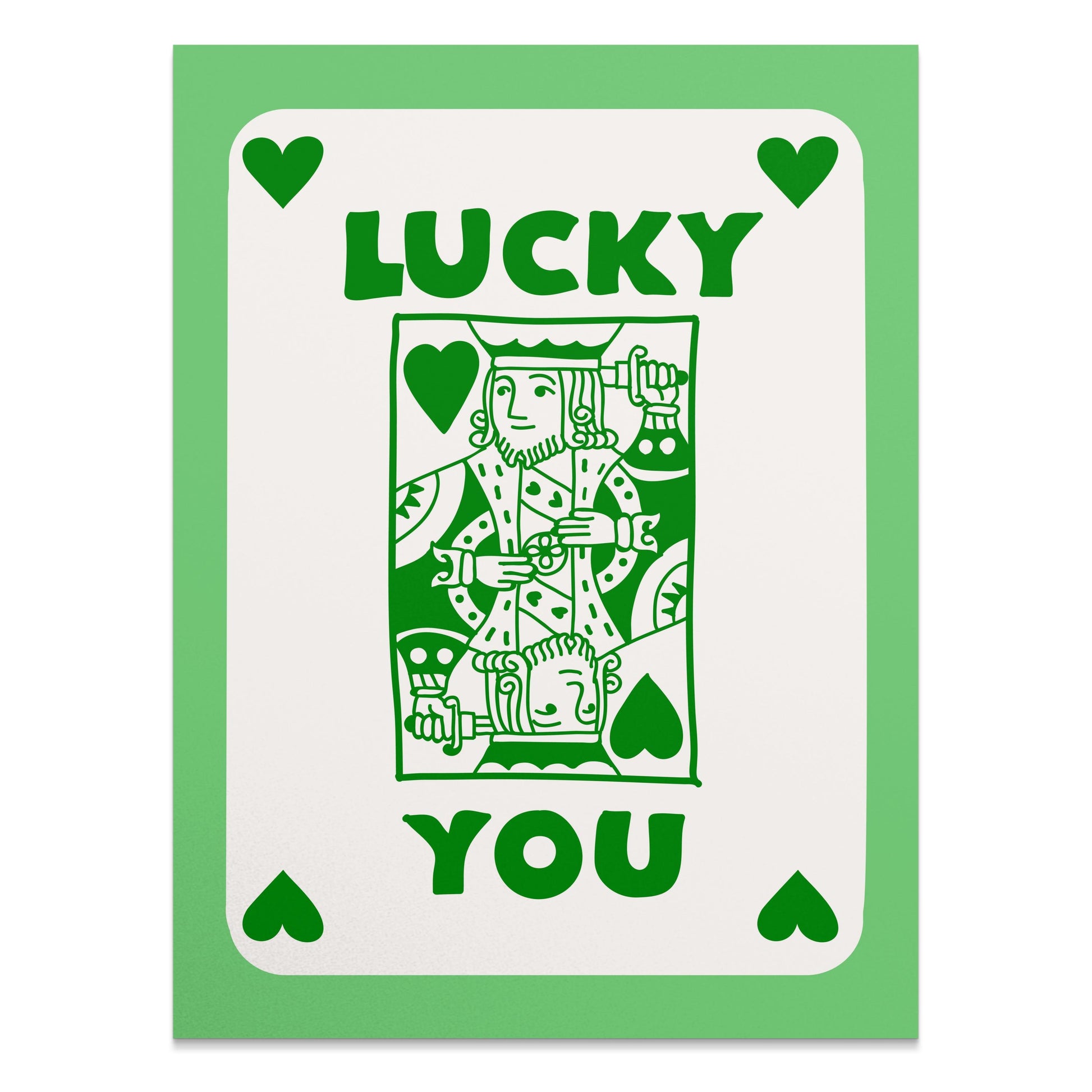 Premium Poster of Lucky You Jack Of Hearts Card Design Posters