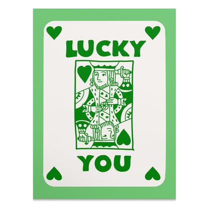 Premium Poster of Lucky You Jack Of Hearts Card Design Posters