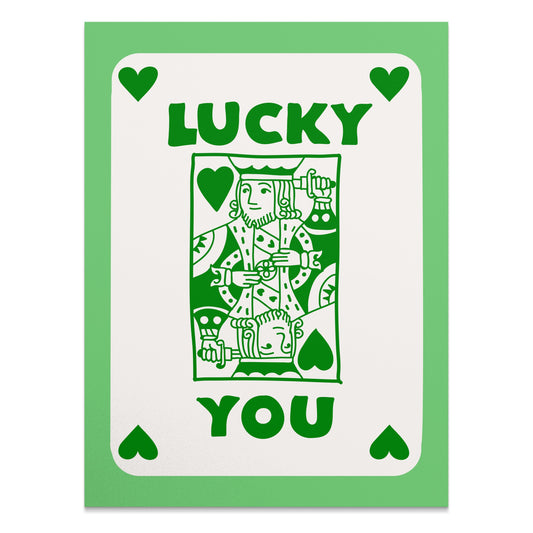 Premium Poster of Lucky You Jack Of Hearts Card Design Posters