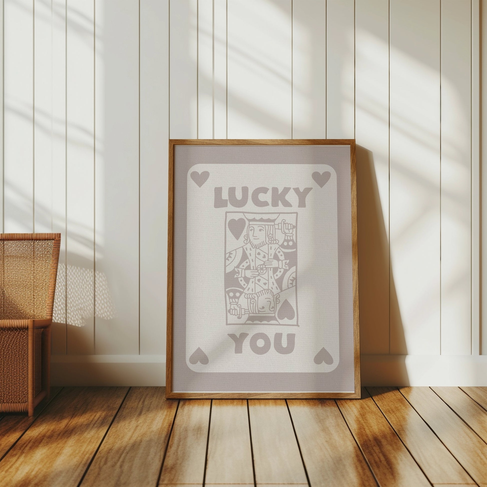 Premium Poster of Lucky You King Card Design Art Print Posters