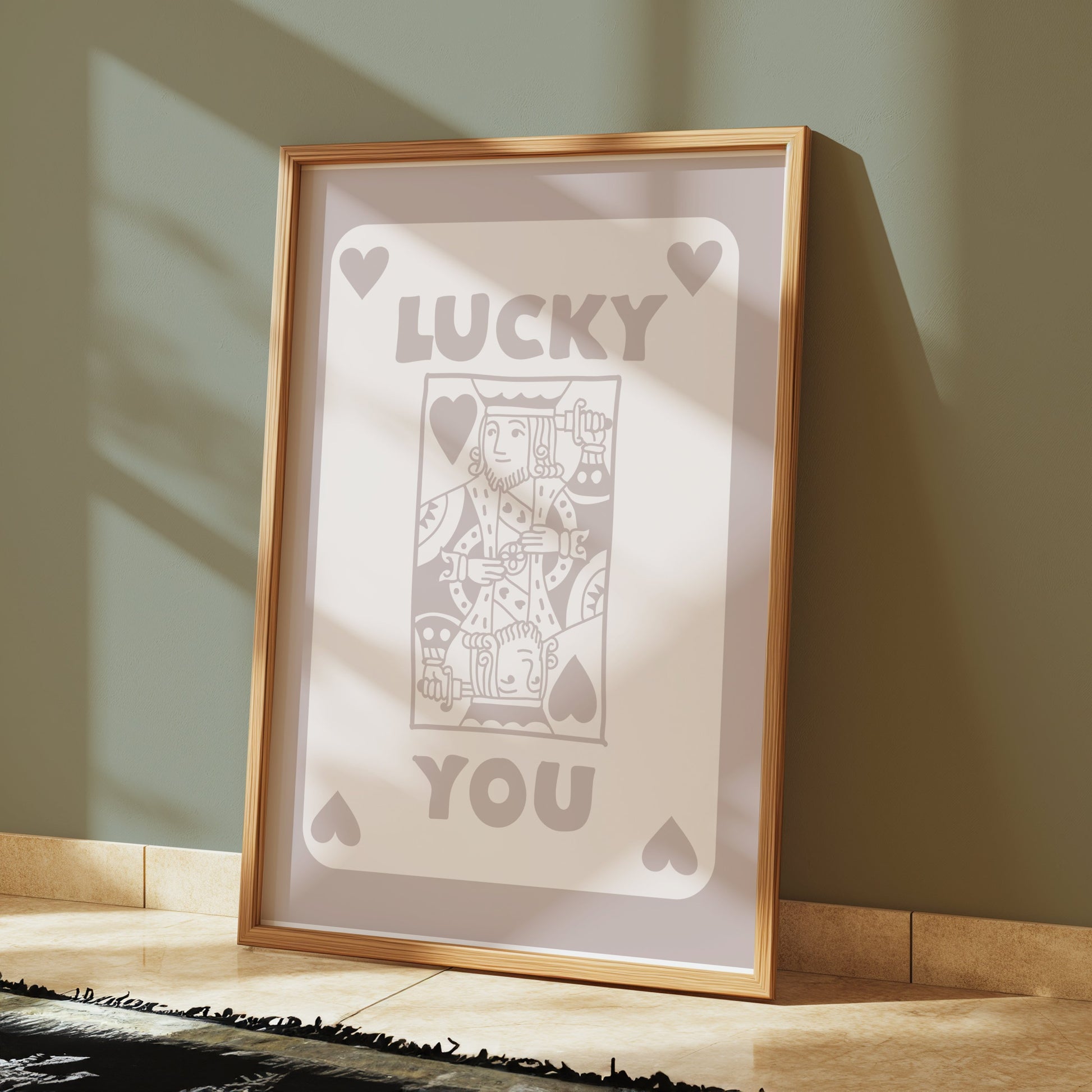 Premium Poster of Lucky You King Card Design Art Print Posters