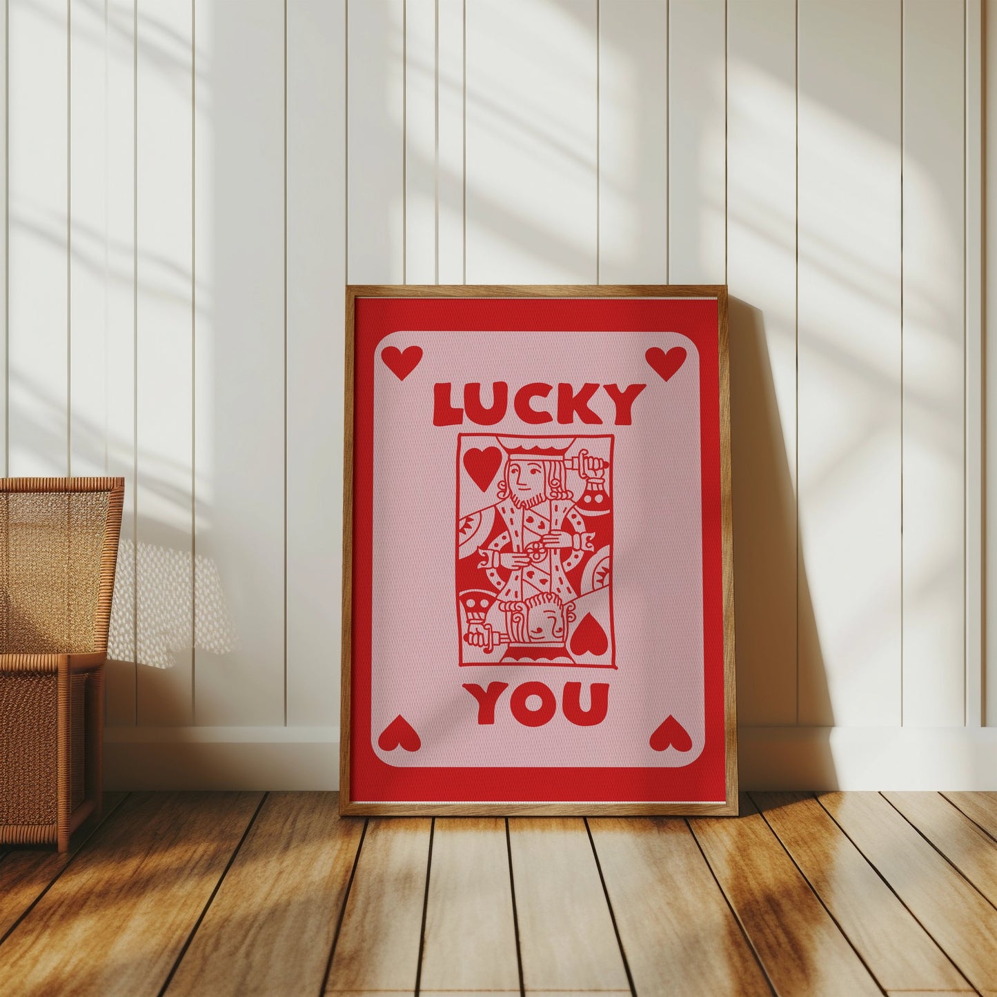 Premium Poster of Lucky You King of Hearts Card Themed Art Posters