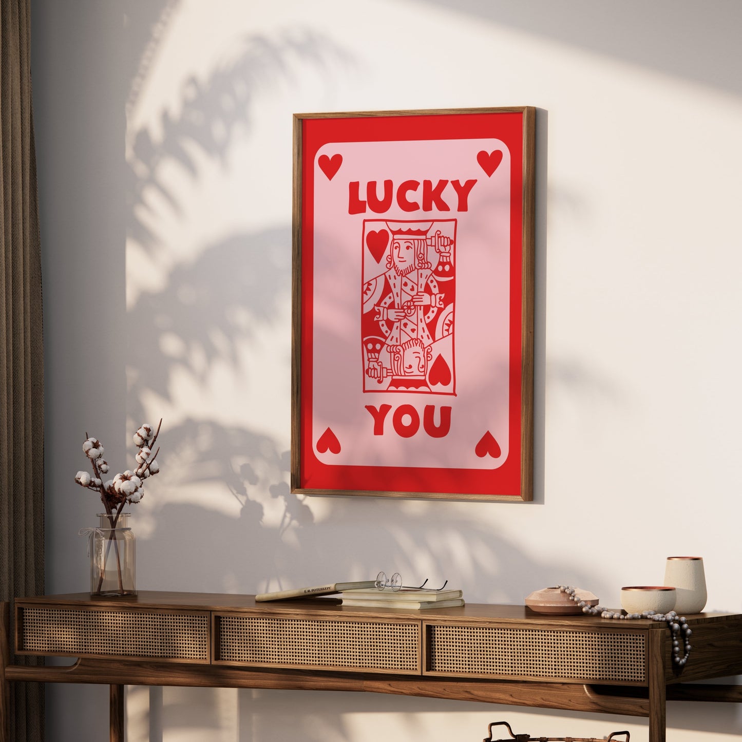 Premium Poster of Lucky You King of Hearts Card Themed Art Posters