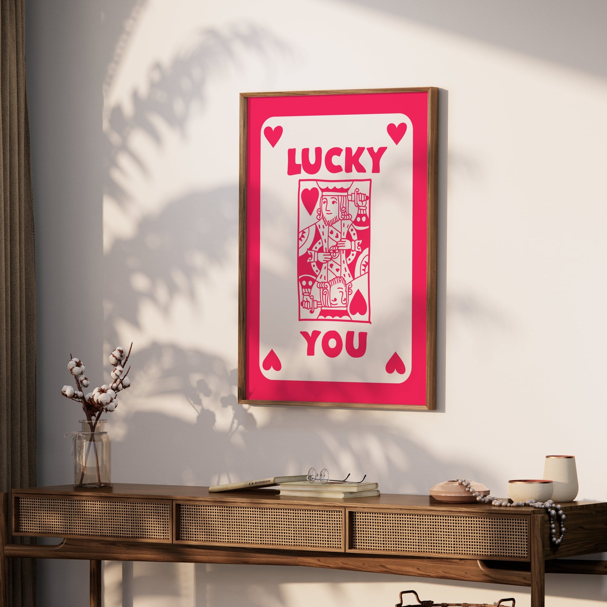 Premium Poster of Lucky You King of Hearts Playing Card Themed Posters