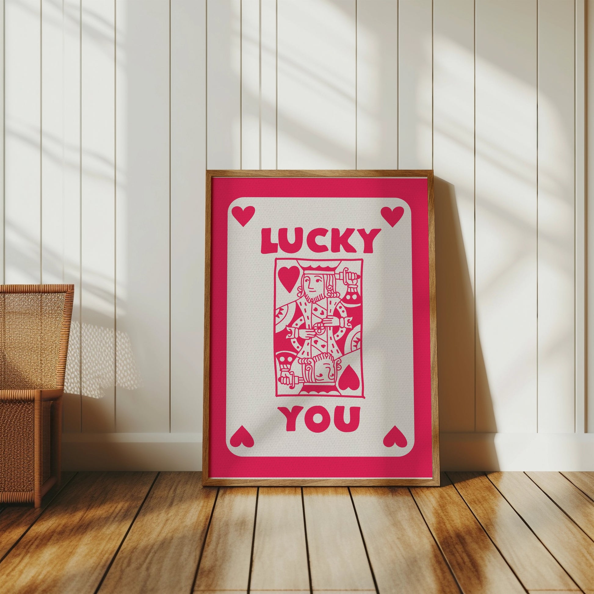 Premium Poster of Lucky You King of Hearts Playing Card Themed Posters