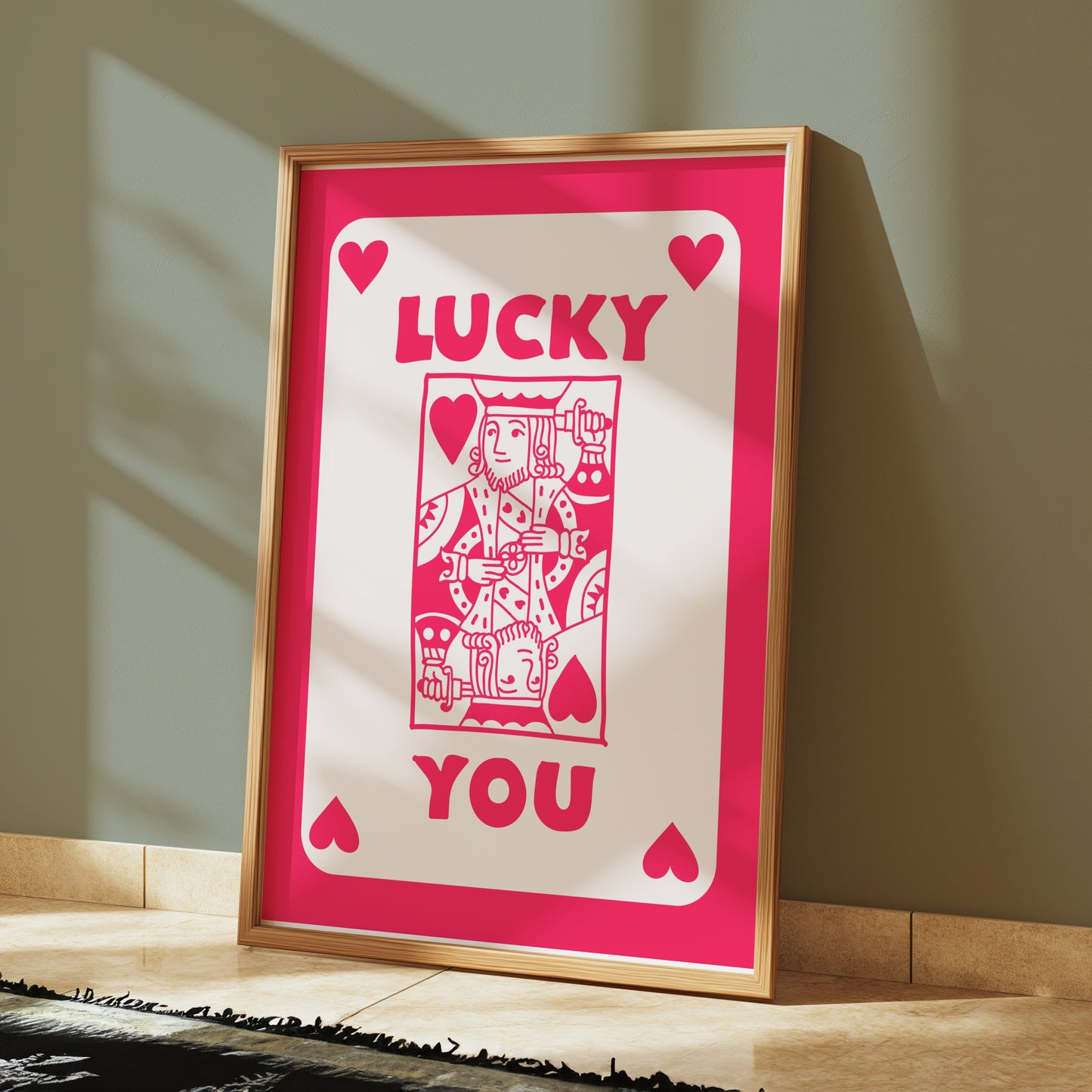 Premium Poster of Lucky You King of Hearts Playing Card Themed Posters