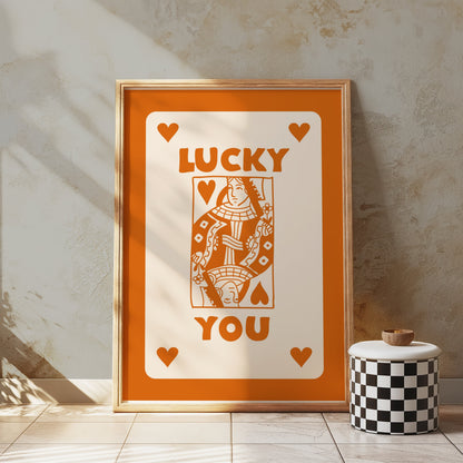 Premium Poster of Lucky You Playing Card Art Print Posters