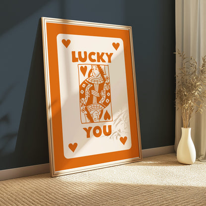 Premium Poster of Lucky You Playing Card Art Print Posters