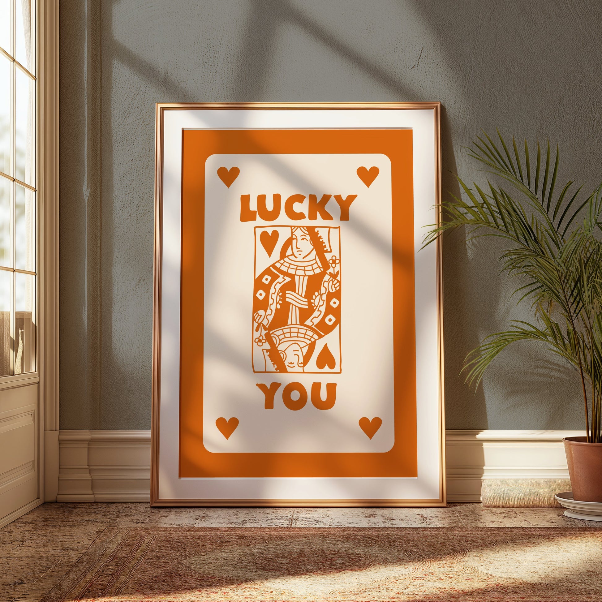 Premium Poster of Lucky You Playing Card Art Print Posters