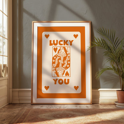 Premium Poster of Lucky You Playing Card Art Print Posters