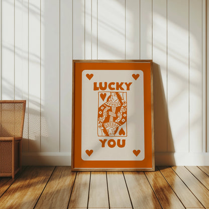 Premium Poster of Lucky You Playing Card Art Print Posters