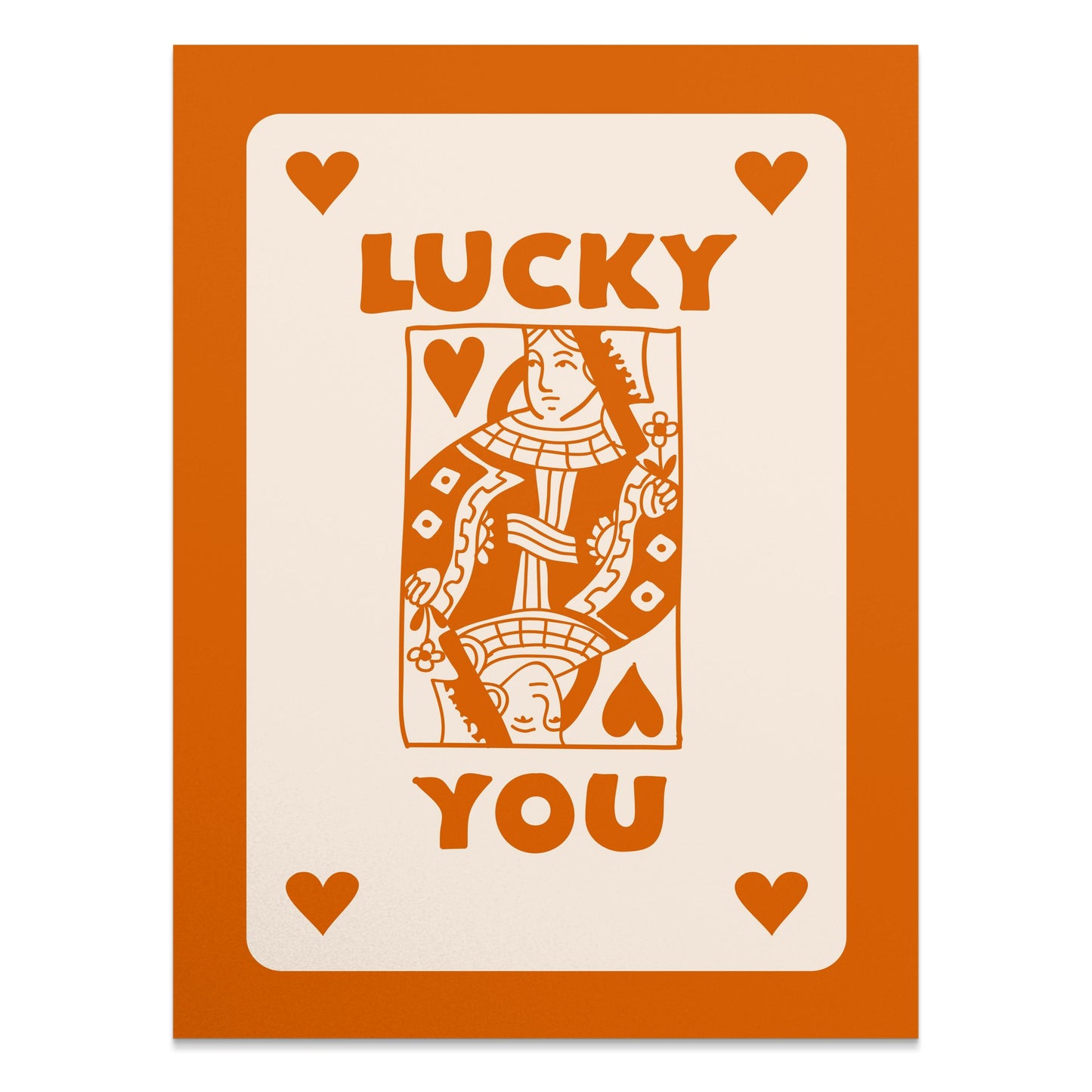 Premium Poster of Lucky You Playing Card Art Print Posters