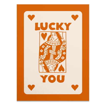 Premium Poster of Lucky You Playing Card Art Print Posters
