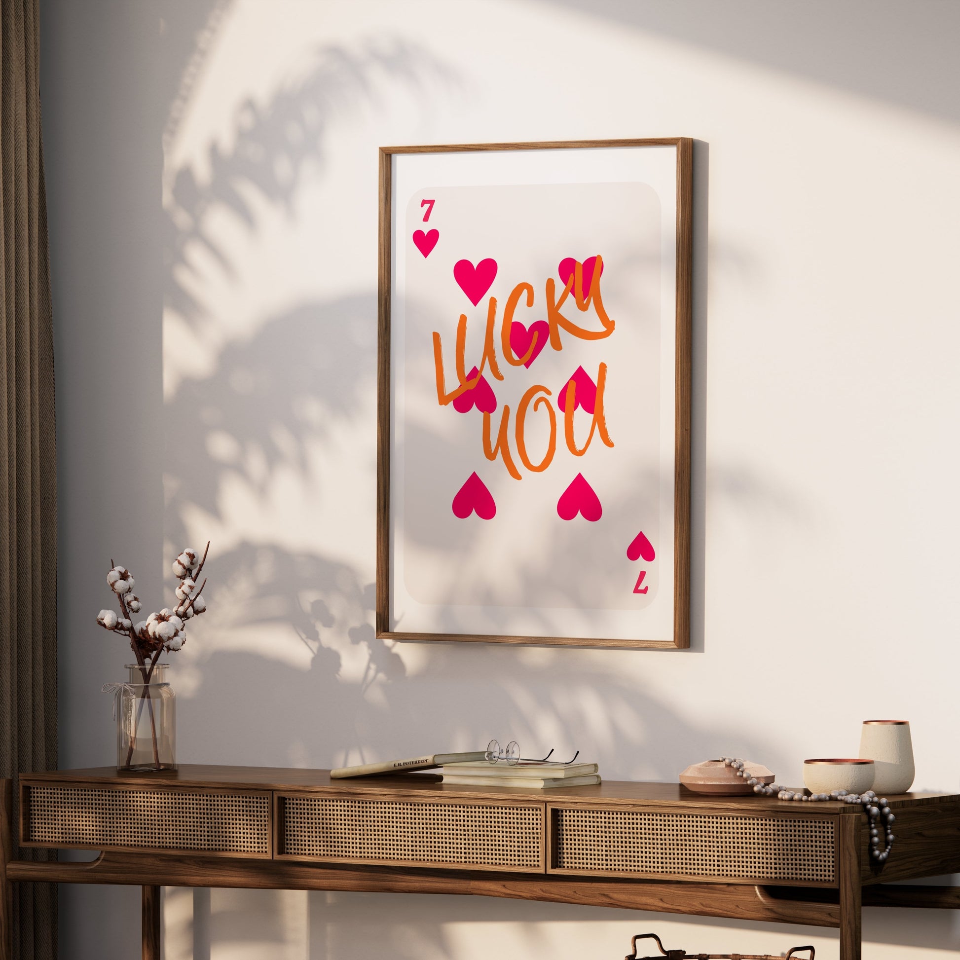 Premium Poster of Lucky You Playing Card Design Art Posters