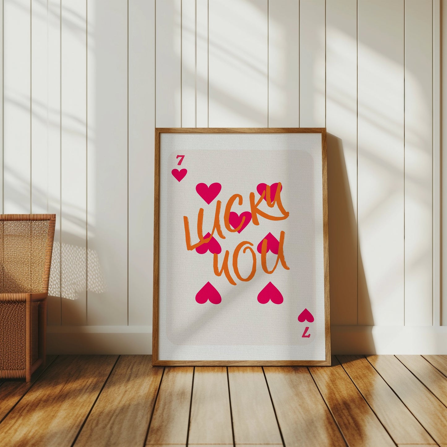 Premium Poster of Lucky You Playing Card Design Art Posters