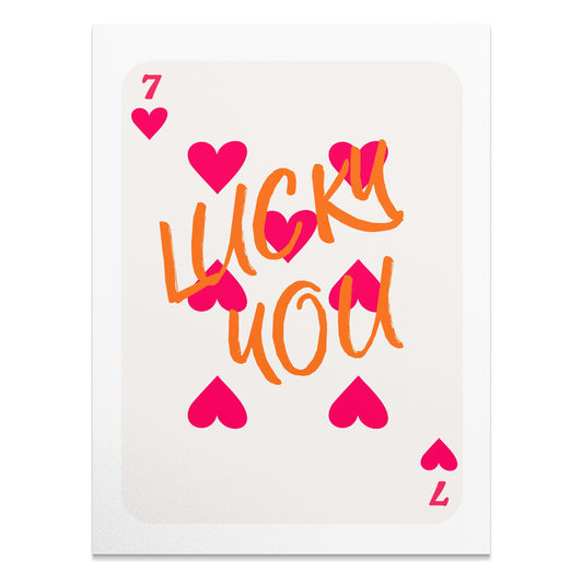 Premium Poster of Lucky You Playing Card Design Art Posters