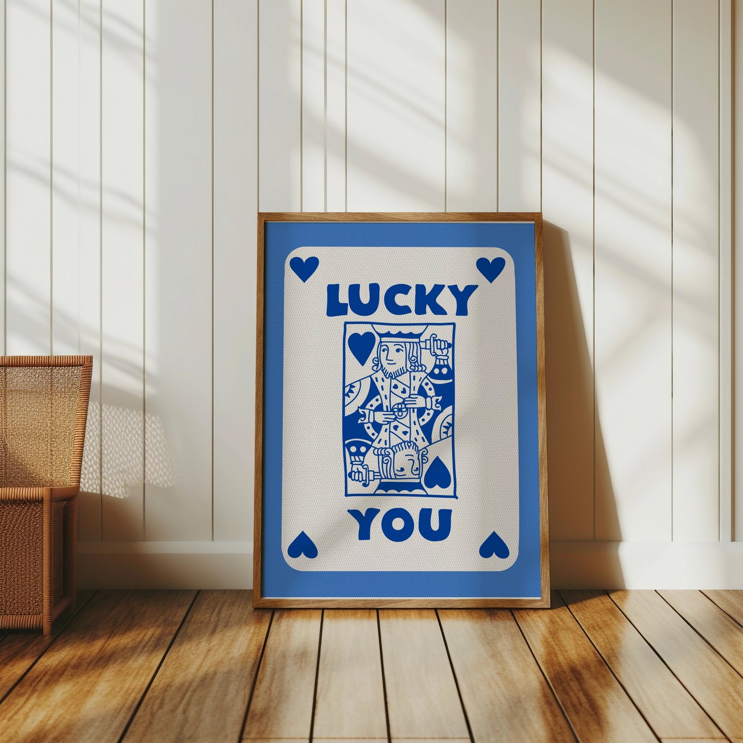 Premium Poster of Lucky You Playing Card Design King of Hearts Posters