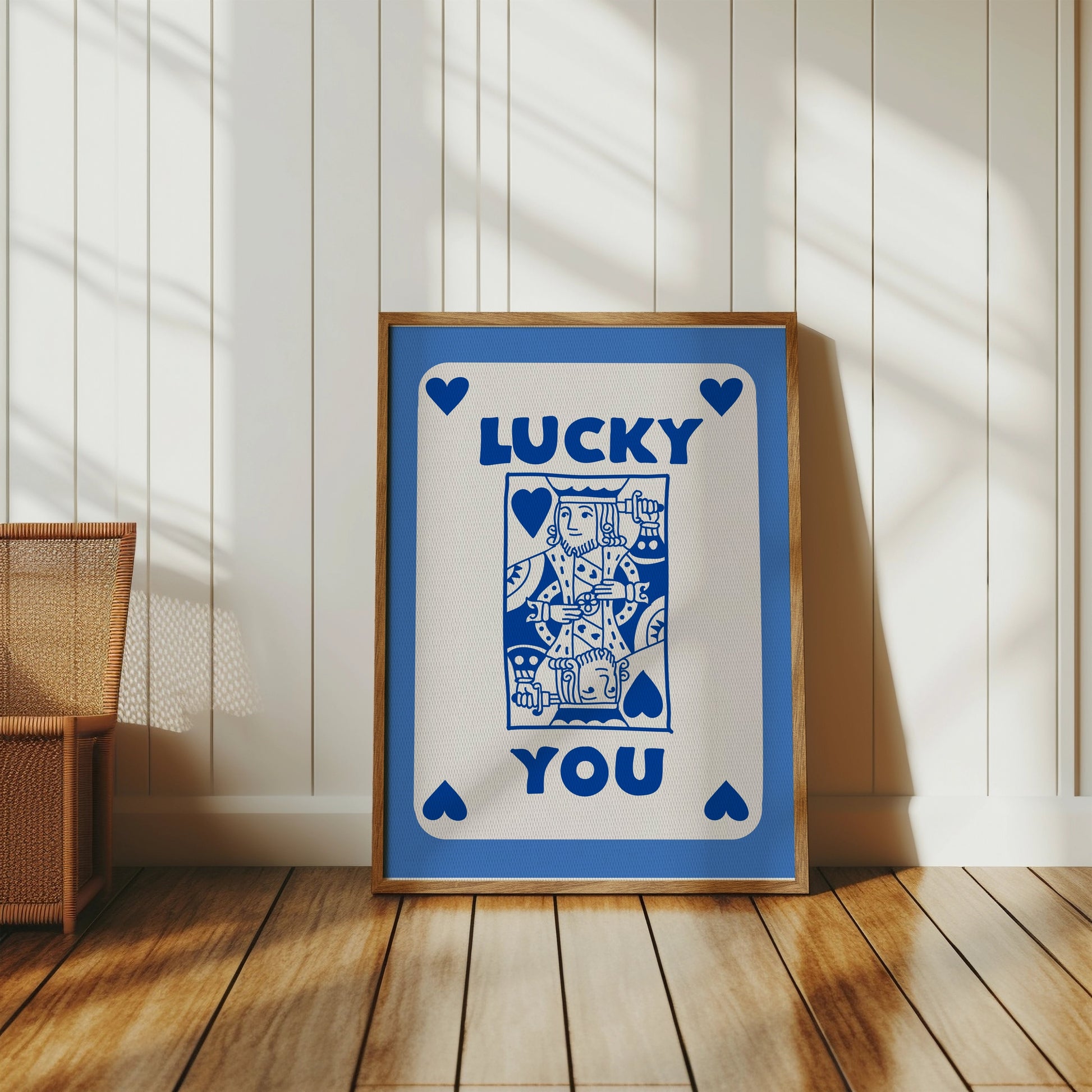 Premium Poster of Lucky You Playing Card Design King of Hearts Posters