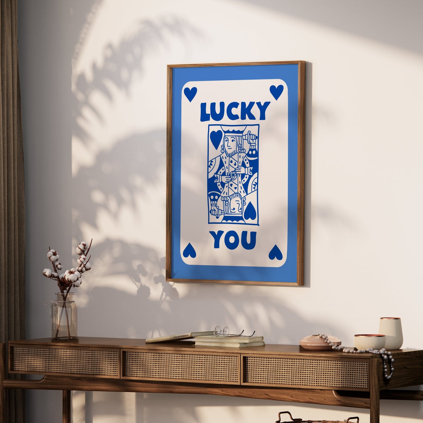 Premium Poster of Lucky You Playing Card Design King of Hearts Posters
