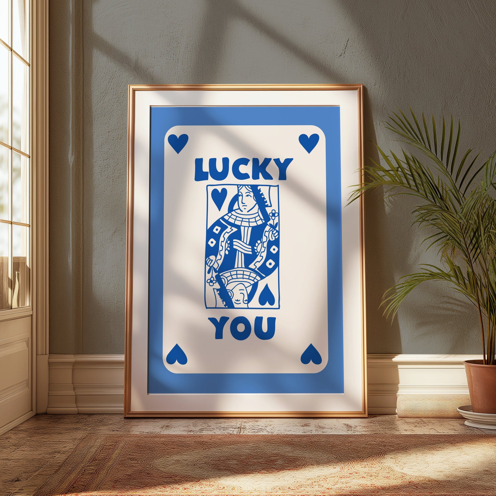 Premium Poster of Lucky You Playing Card Design Posters