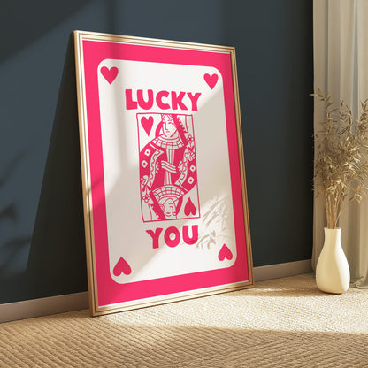 Premium Poster of Lucky You Playing Card King of Hearts Posters