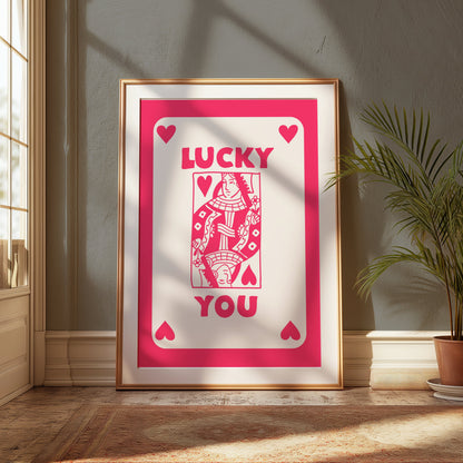Premium Poster of Lucky You Playing Card King of Hearts Posters