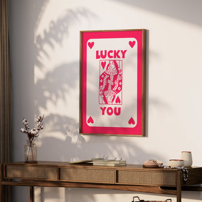 Premium Poster of Lucky You Playing Card King of Hearts Posters