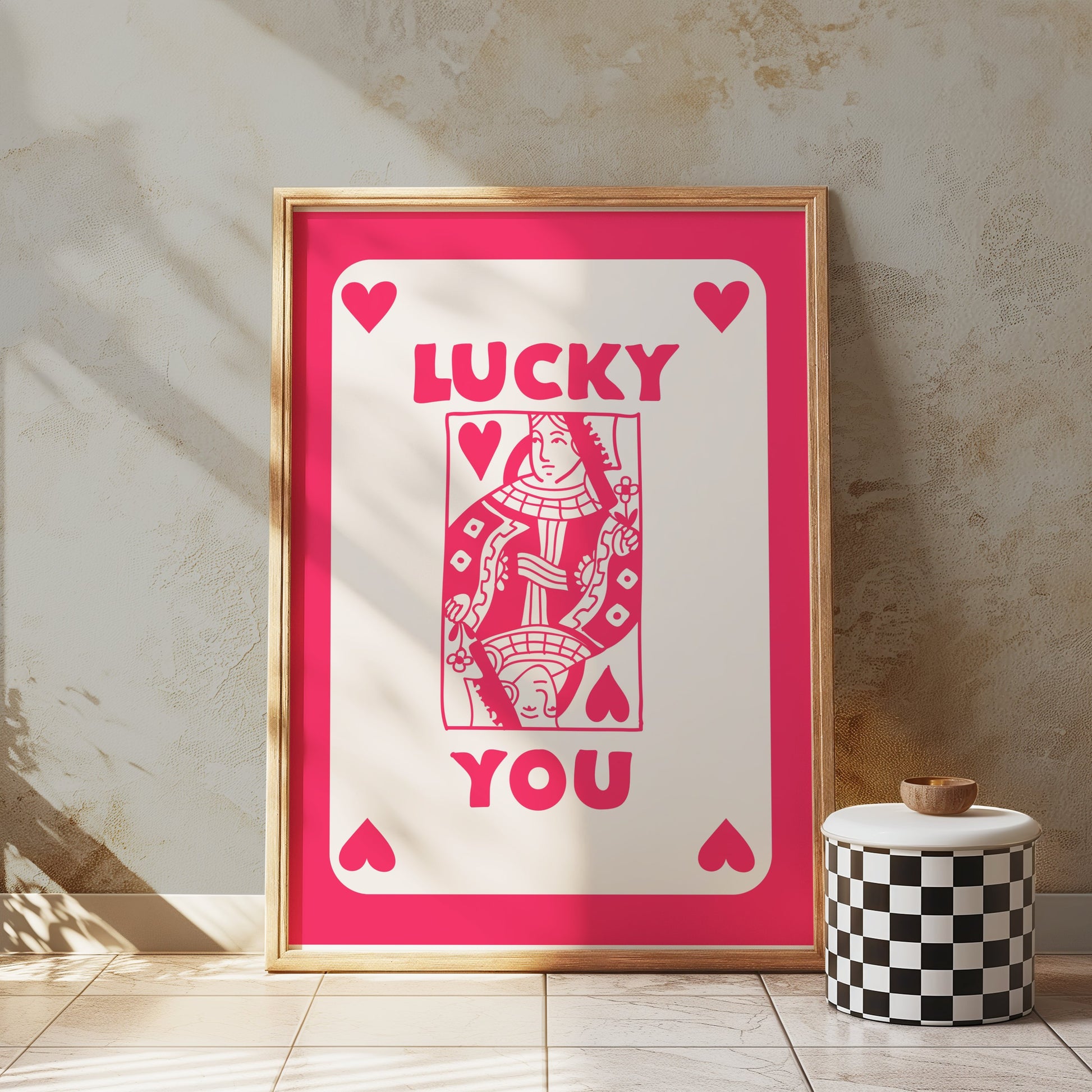 Premium Poster of Lucky You Playing Card King of Hearts Posters