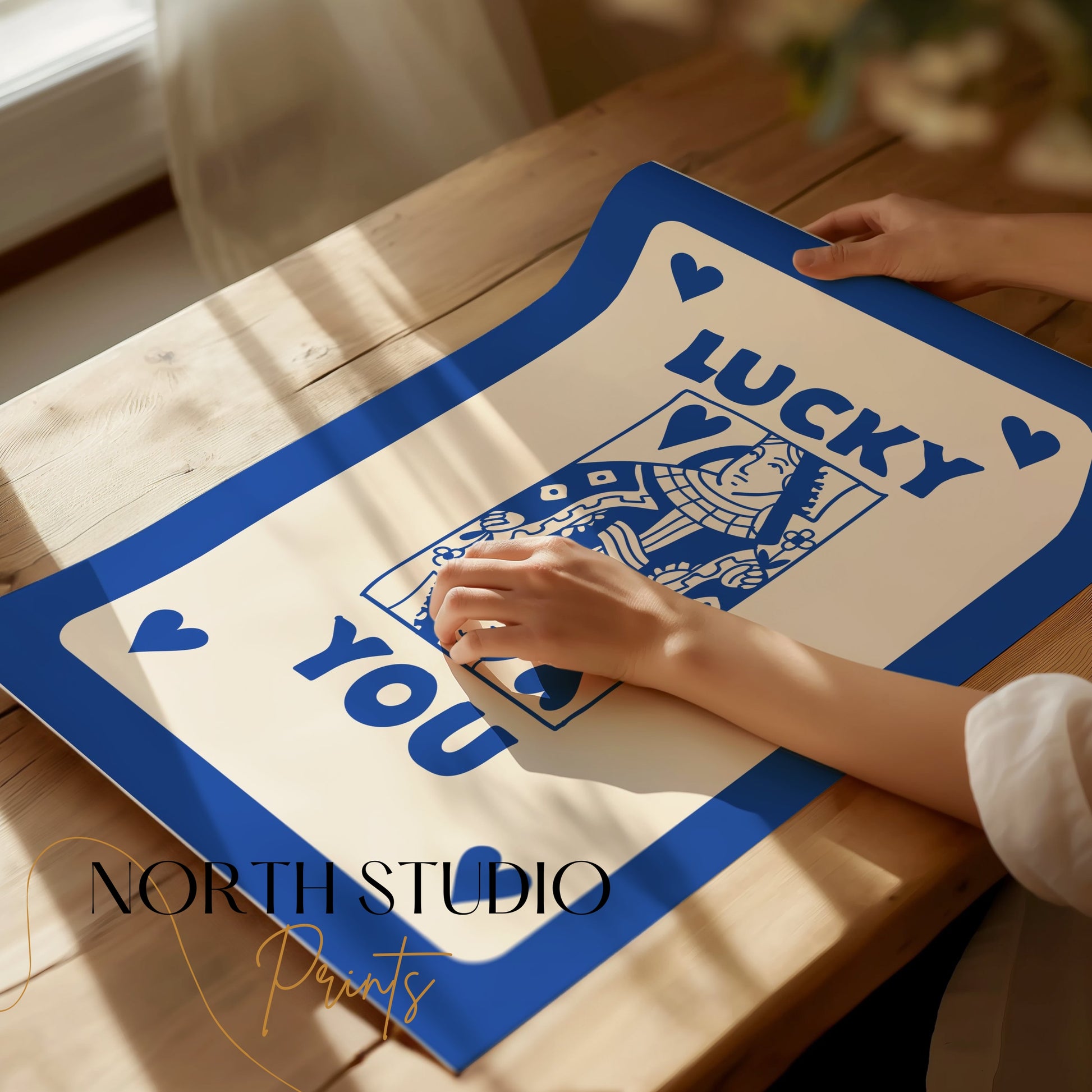 Premium Poster of Lucky You Playing Card Queen Decor Posters