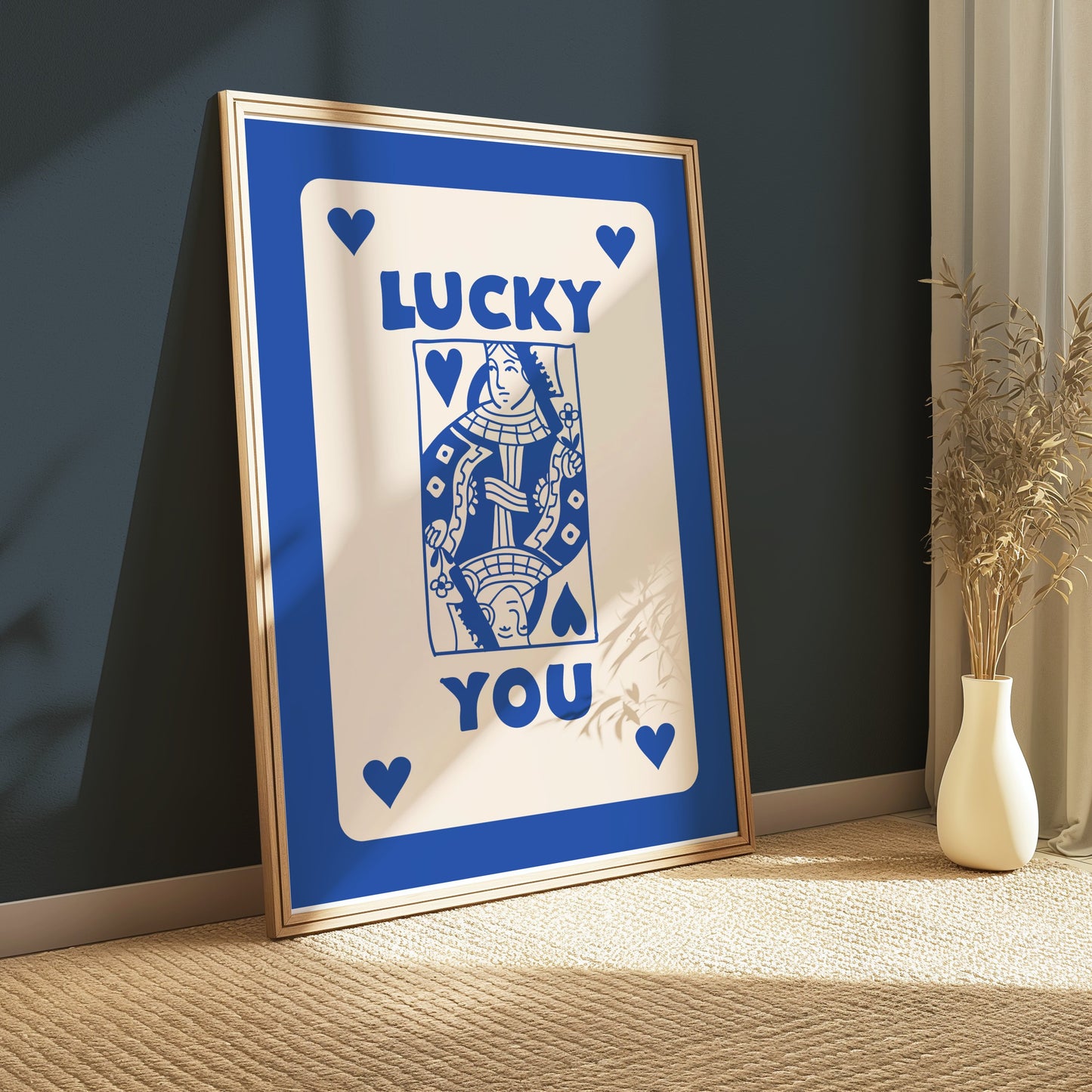 Premium Poster of Lucky You Playing Card Queen Decor Posters