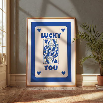 Premium Poster of Lucky You Playing Card Queen Decor Posters