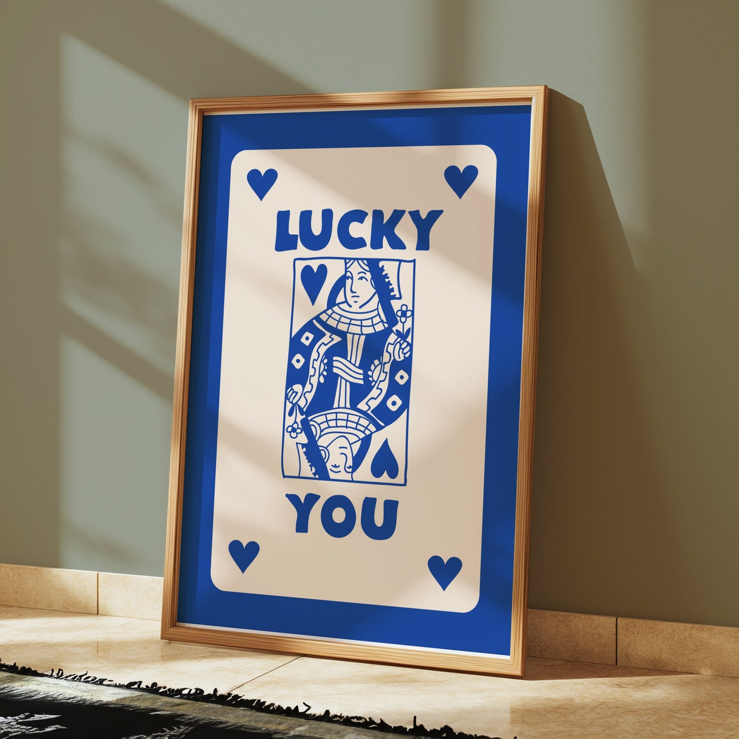 Premium Poster of Lucky You Playing Card Queen Decor Posters