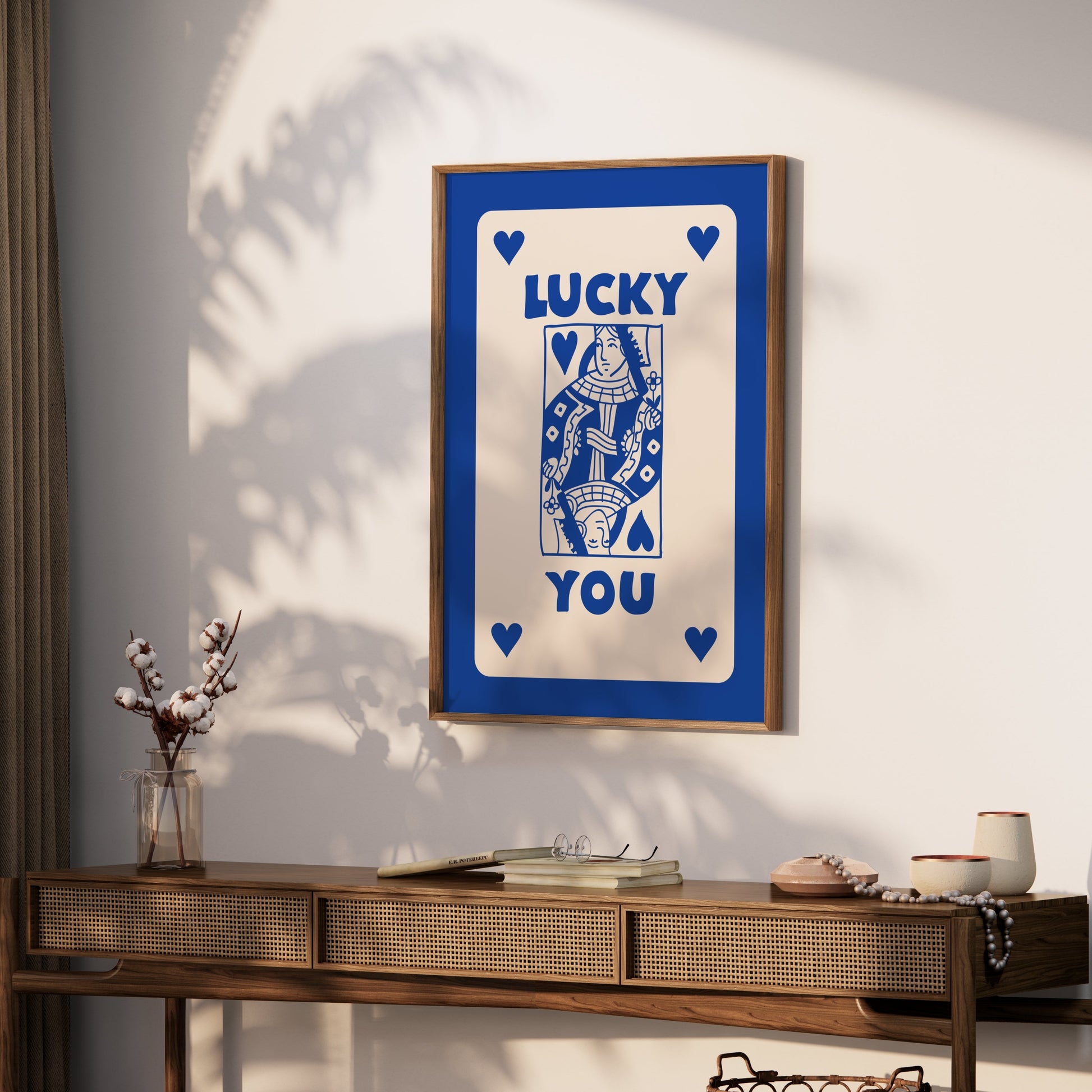 Premium Poster of Lucky You Playing Card Queen Decor Posters