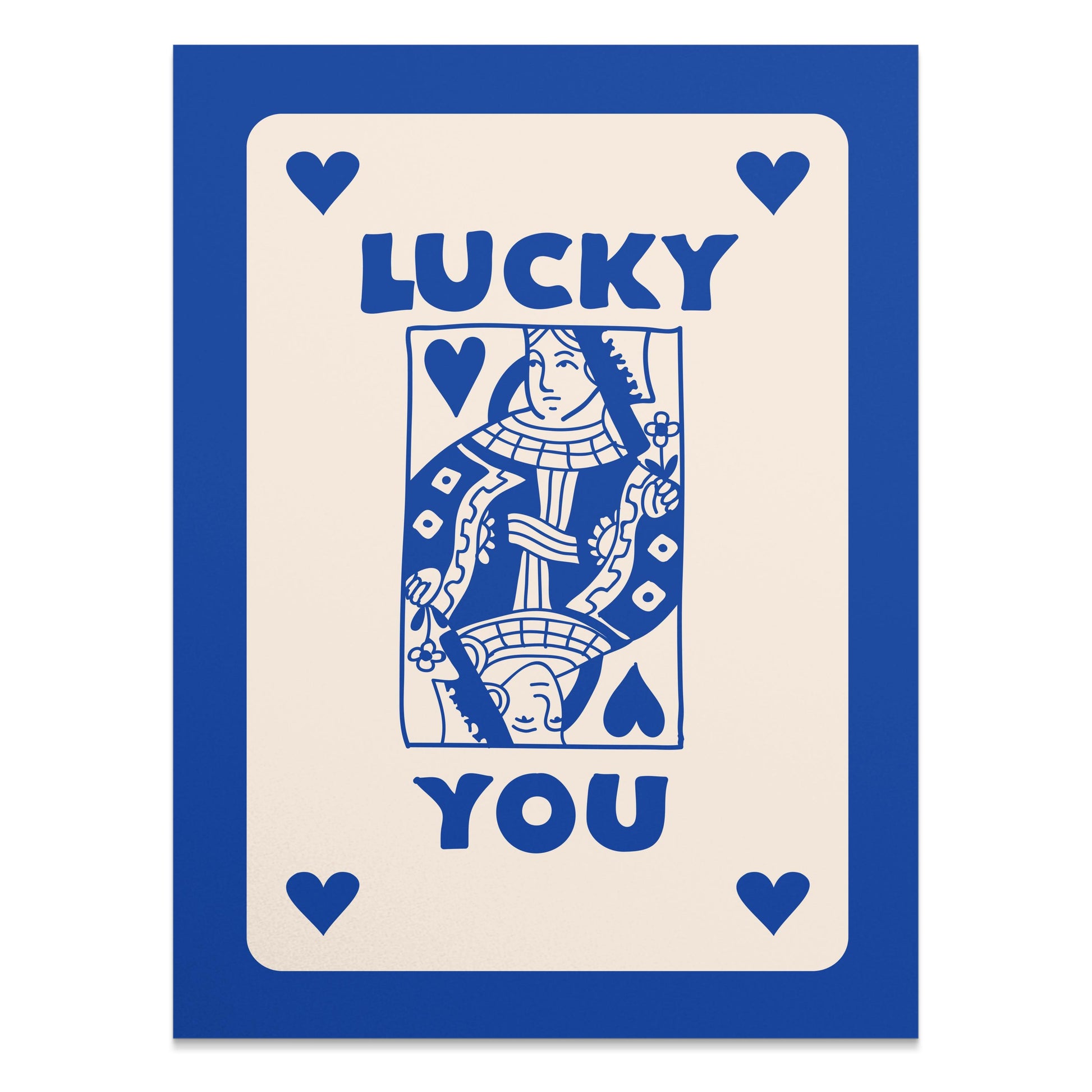 Premium Poster of Lucky You Playing Card Queen Decor Posters