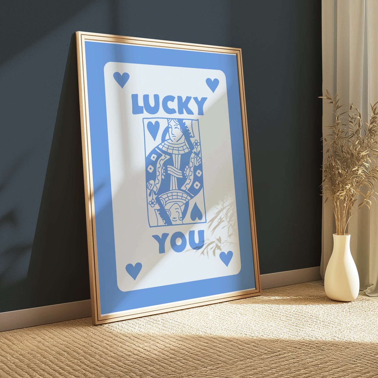 Premium Poster of Lucky You Playing Card Themed Wall Art Decorative Posters