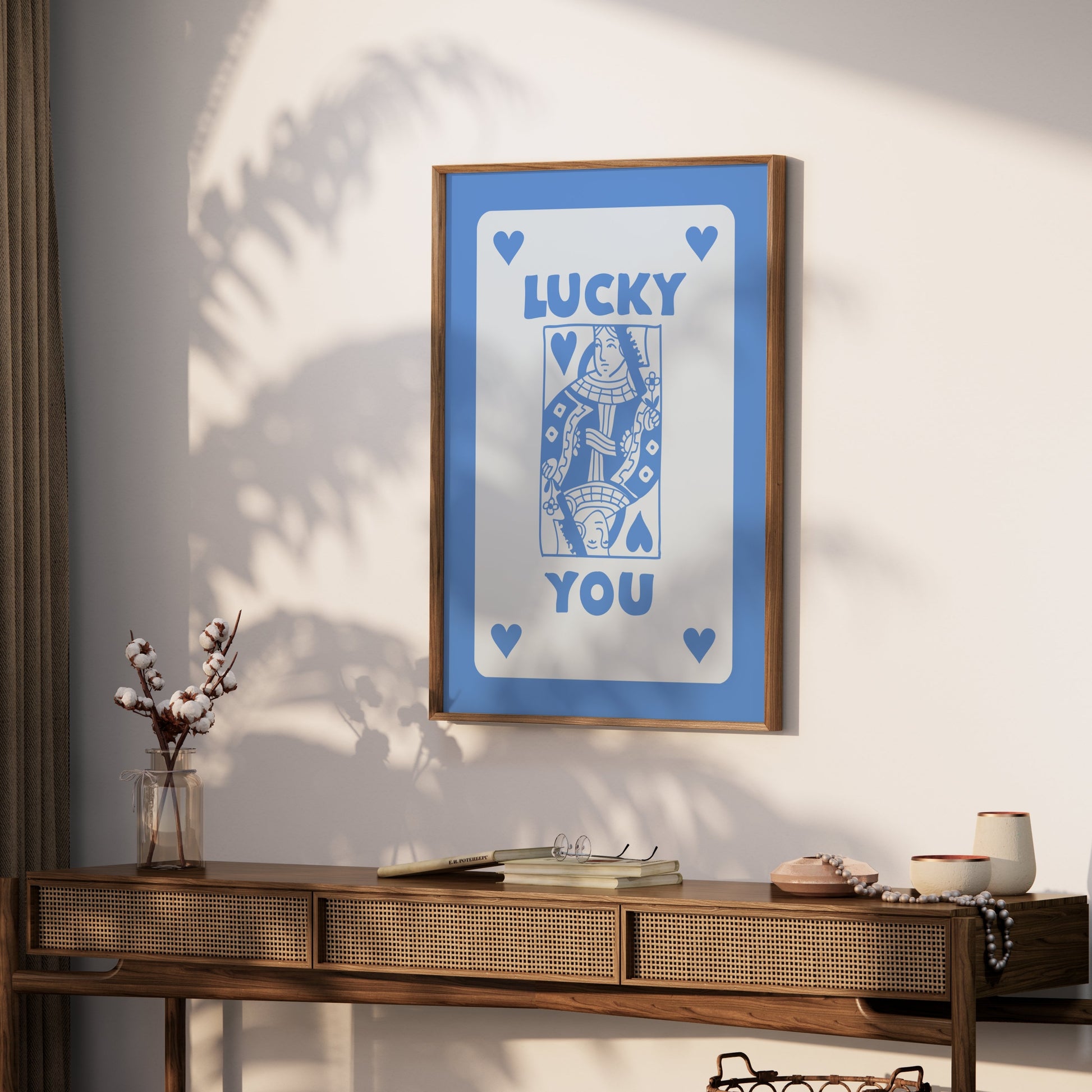 Premium Poster of Lucky You Playing Card Themed Wall Art Decorative Posters