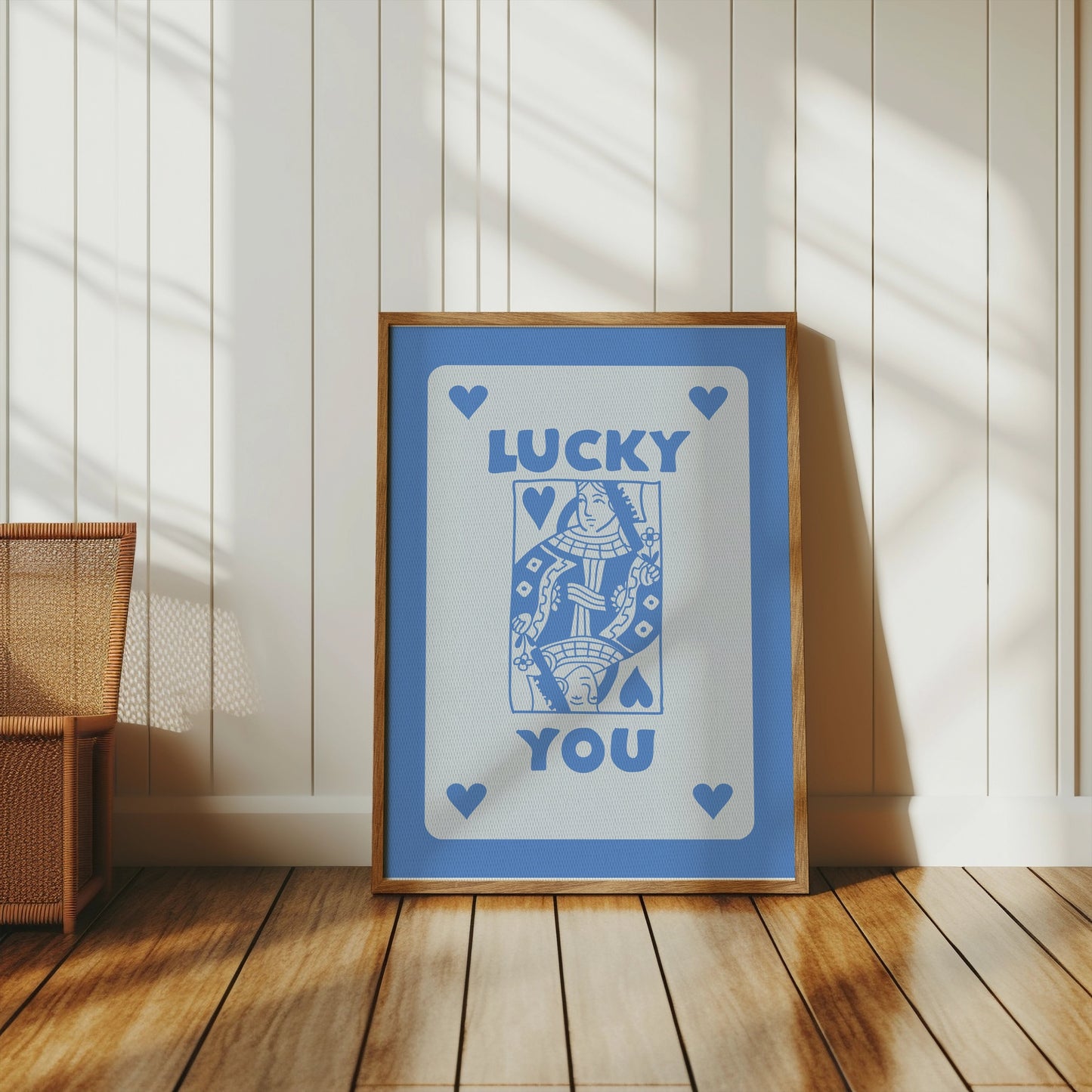 Premium Poster of Lucky You Playing Card Themed Wall Art Decorative Posters