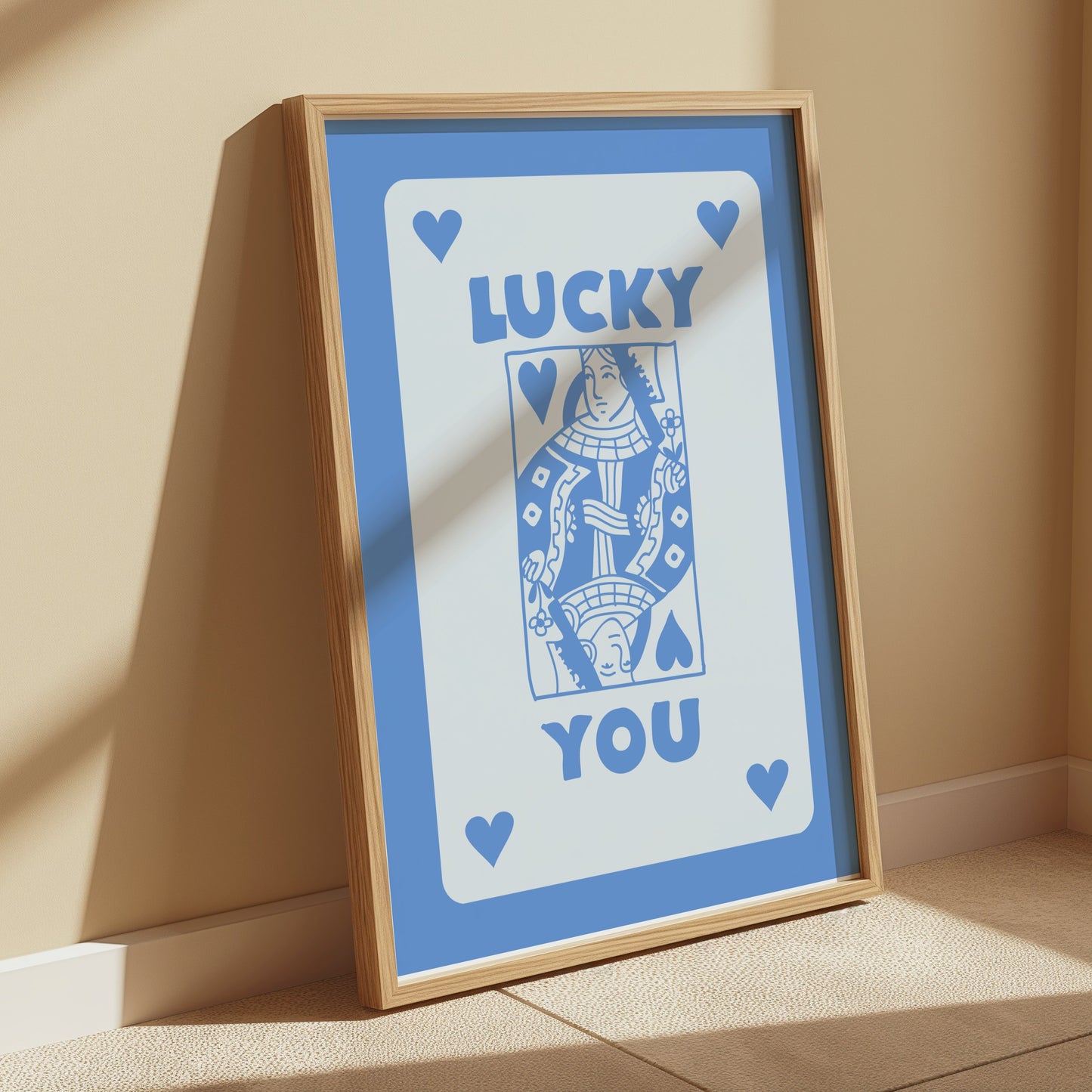 Premium Poster of Lucky You Playing Card Themed Wall Art Decorative Posters