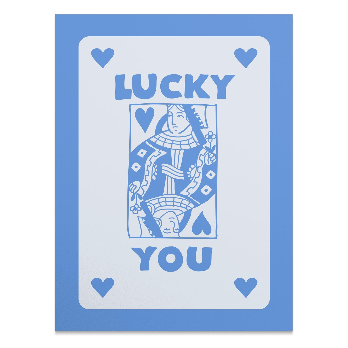 Premium Poster of Lucky You Playing Card Themed Wall Art Decorative Posters