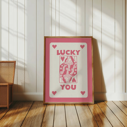 Premium Poster of Lucky You Queen of Hearts Art Print Posters