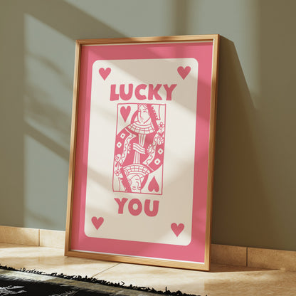 Premium Poster of Lucky You Queen of Hearts Art Print Posters