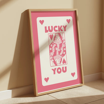 Premium Poster of Lucky You Queen of Hearts Art Print Posters