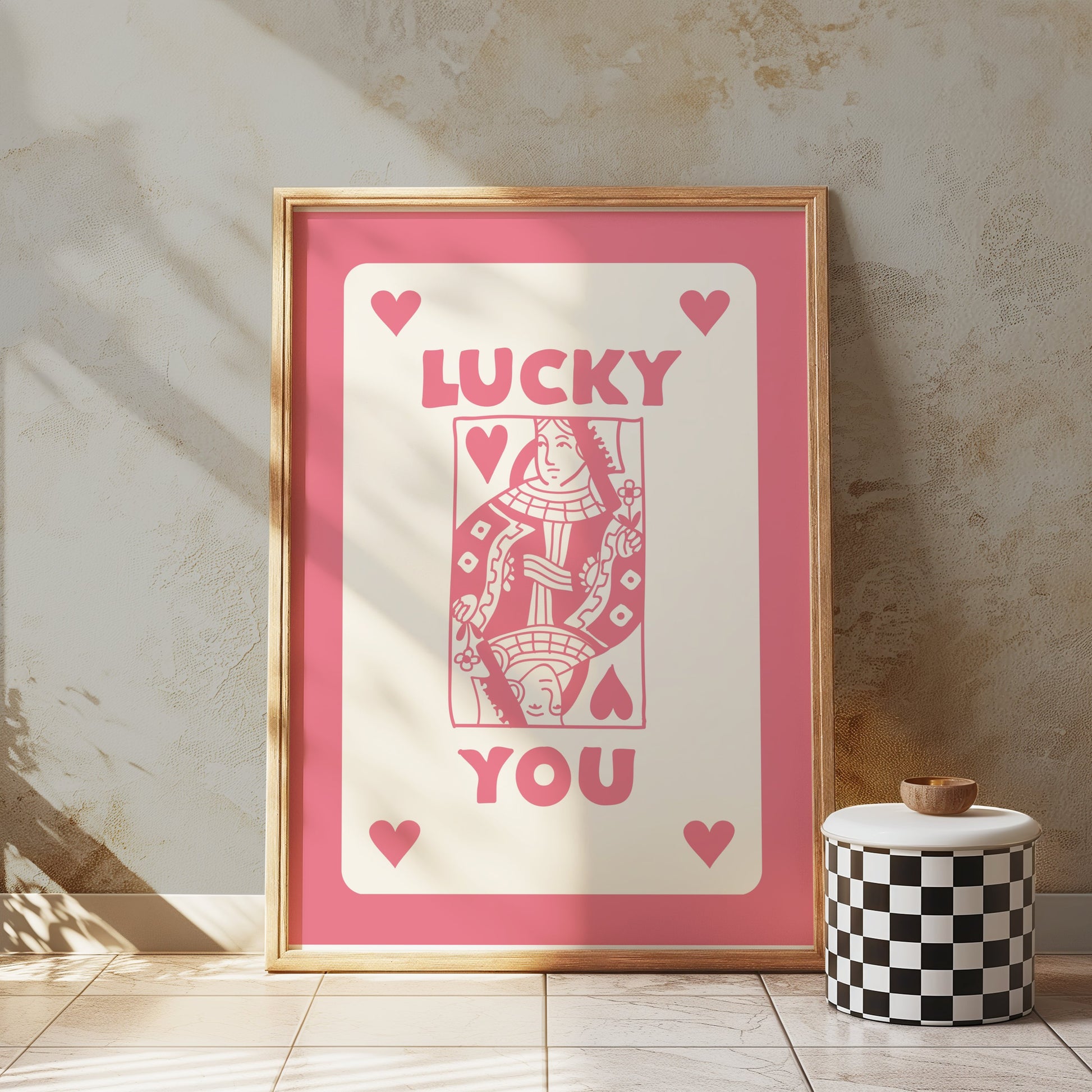 Premium Poster of Lucky You Queen of Hearts Art Print Posters